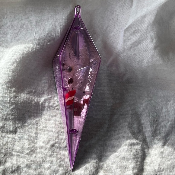 MCM Vintage Jewel Brite Ornaments Reflective Geometric Diorama Trees Pastels x5 - Picture 7 of 17